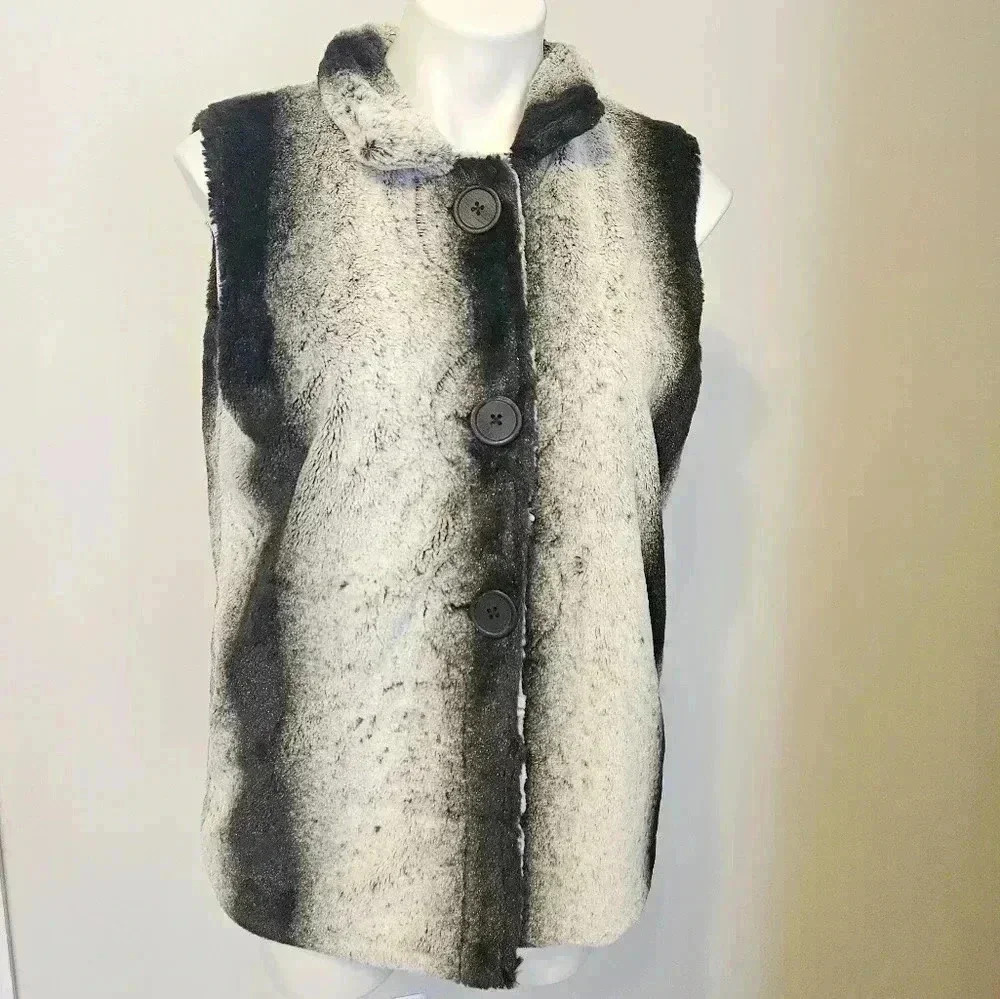 WOOLY BULLY WEAR COLORADO (ALTA) FAUX FUR VEST SIZE MEDIUM